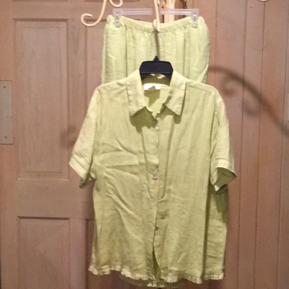Vintage linen pant set